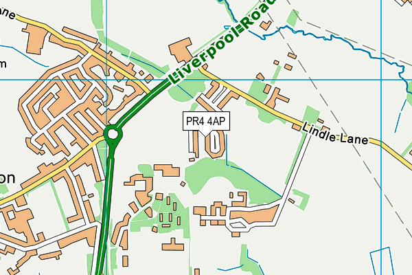 PR4 4AP map - OS VectorMap District (Ordnance Survey)
