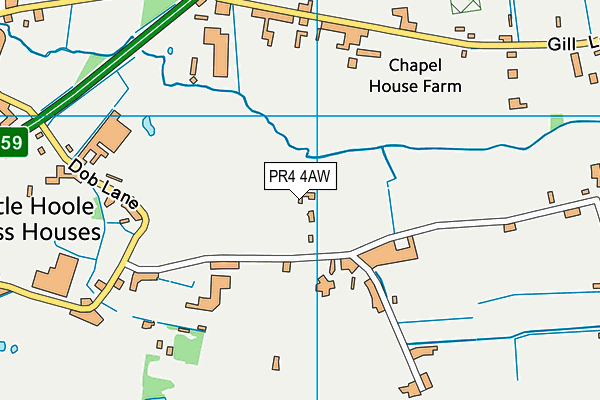 PR4 4AW map - OS VectorMap District (Ordnance Survey)