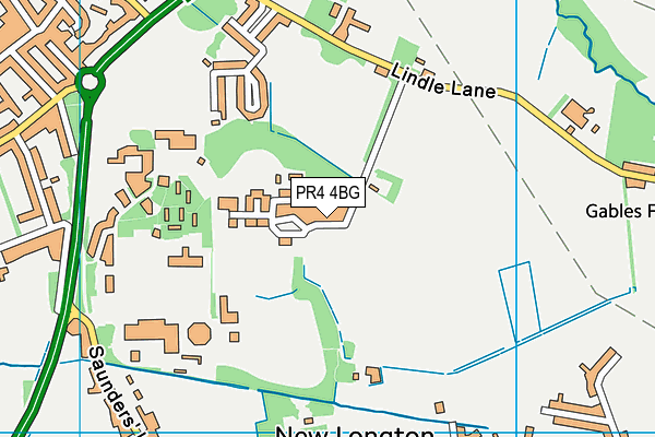 PR4 4BG map - OS VectorMap District (Ordnance Survey)