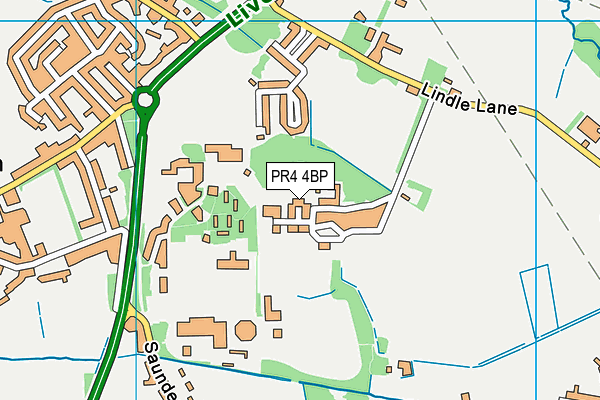 PR4 4BP map - OS VectorMap District (Ordnance Survey)
