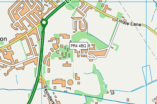 PR4 4BQ map - OS VectorMap District (Ordnance Survey)