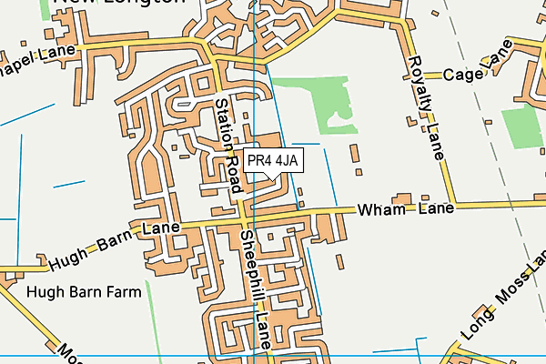 PR4 4JA map - OS VectorMap District (Ordnance Survey)
