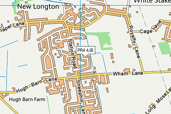 PR4 4JB map - OS VectorMap District (Ordnance Survey)