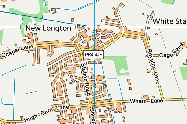 PR4 4JF map - OS VectorMap District (Ordnance Survey)