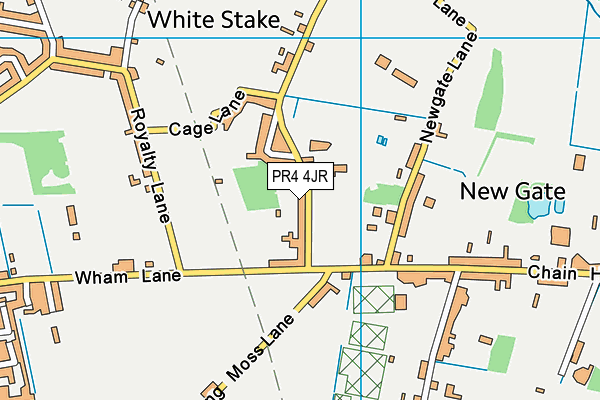 PR4 4JR map - OS VectorMap District (Ordnance Survey)