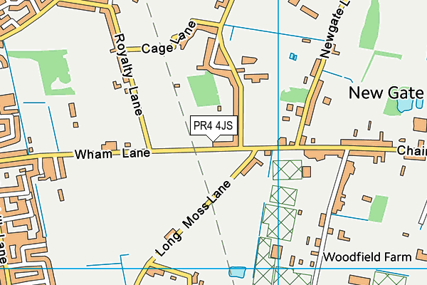PR4 4JS map - OS VectorMap District (Ordnance Survey)