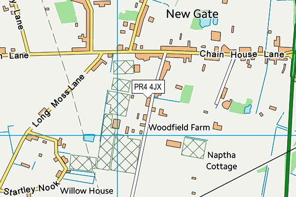 PR4 4JX map - OS VectorMap District (Ordnance Survey)
