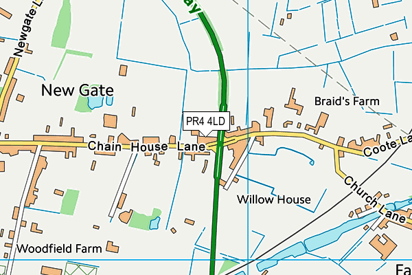 PR4 4LD map - OS VectorMap District (Ordnance Survey)