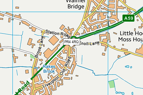 PR4 4RQ map - OS VectorMap District (Ordnance Survey)