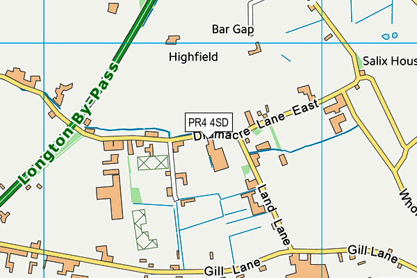PR4 4SD map - OS VectorMap District (Ordnance Survey)