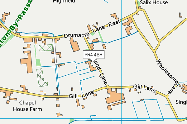 PR4 4SH map - OS VectorMap District (Ordnance Survey)