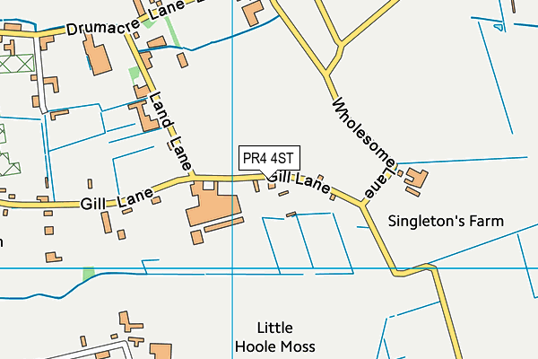 PR4 4ST map - OS VectorMap District (Ordnance Survey)