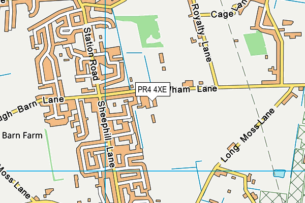 PR4 4XE map - OS VectorMap District (Ordnance Survey)