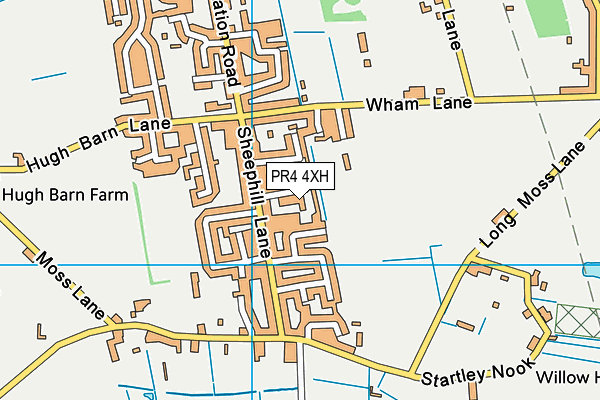 PR4 4XH map - OS VectorMap District (Ordnance Survey)