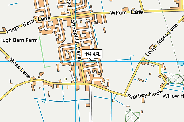 PR4 4XL map - OS VectorMap District (Ordnance Survey)
