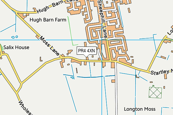 PR4 4XN map - OS VectorMap District (Ordnance Survey)