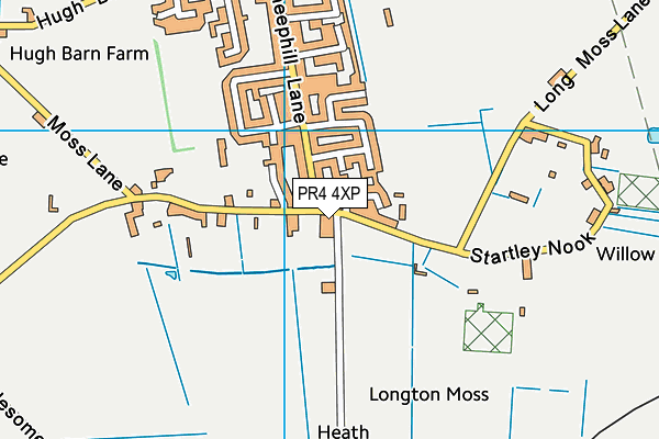 PR4 4XP map - OS VectorMap District (Ordnance Survey)