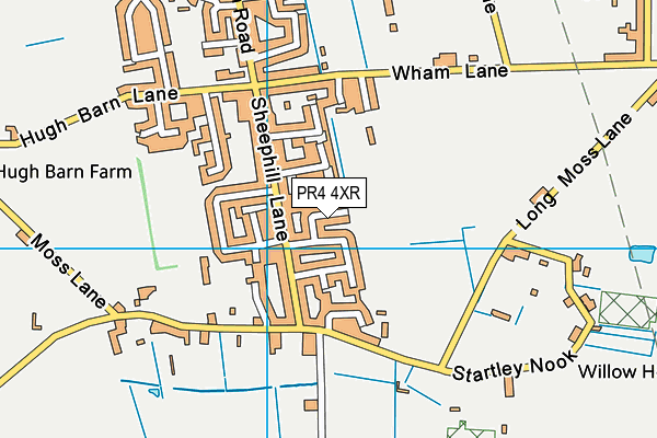 PR4 4XR map - OS VectorMap District (Ordnance Survey)