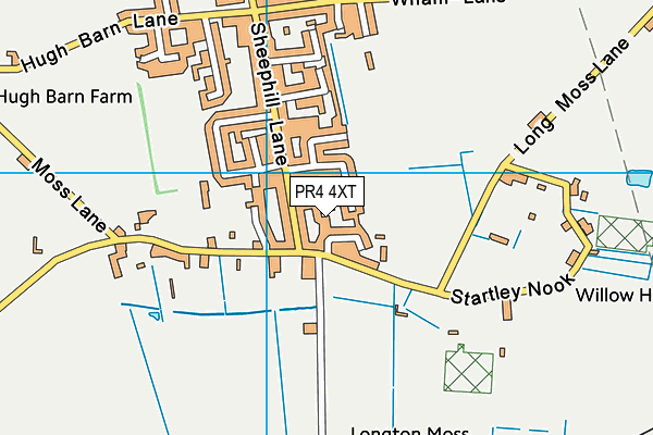 PR4 4XT map - OS VectorMap District (Ordnance Survey)