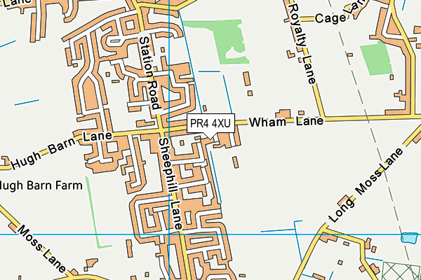 PR4 4XU map - OS VectorMap District (Ordnance Survey)