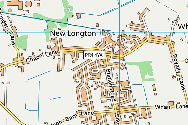 PR4 4YA map - OS VectorMap District (Ordnance Survey)