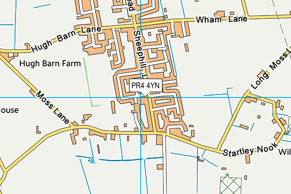 PR4 4YN map - OS VectorMap District (Ordnance Survey)