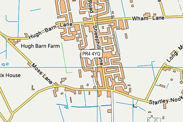 PR4 4YQ map - OS VectorMap District (Ordnance Survey)