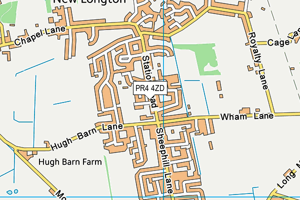 PR4 4ZD map - OS VectorMap District (Ordnance Survey)