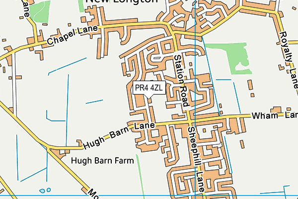PR4 4ZL map - OS VectorMap District (Ordnance Survey)
