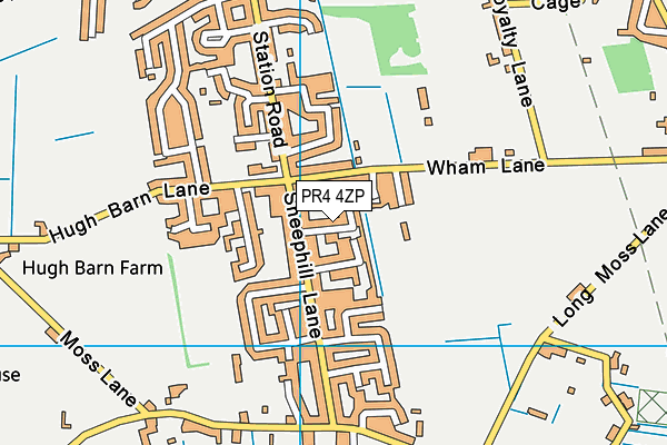 PR4 4ZP map - OS VectorMap District (Ordnance Survey)