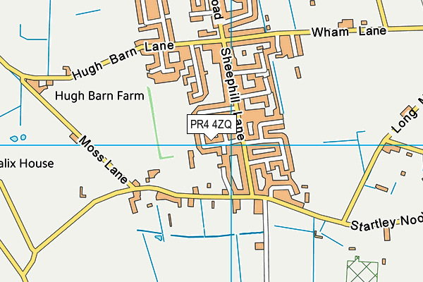 PR4 4ZQ map - OS VectorMap District (Ordnance Survey)