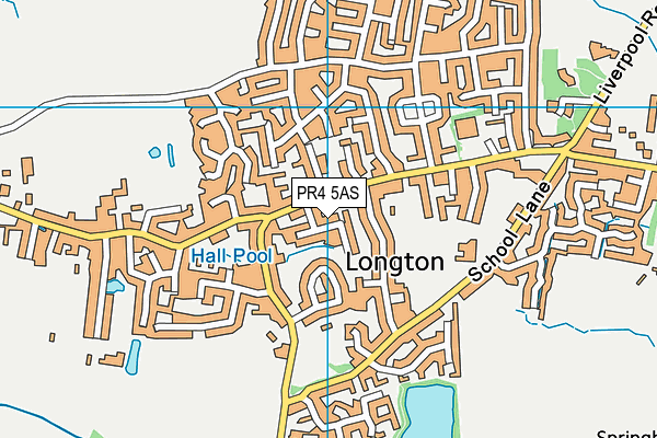 PR4 5AS map - OS VectorMap District (Ordnance Survey)