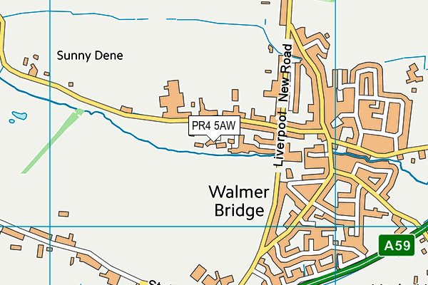 PR4 5AW map - OS VectorMap District (Ordnance Survey)