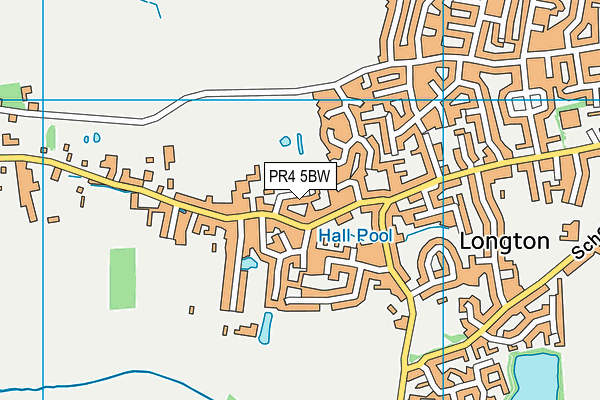 PR4 5BW map - OS VectorMap District (Ordnance Survey)