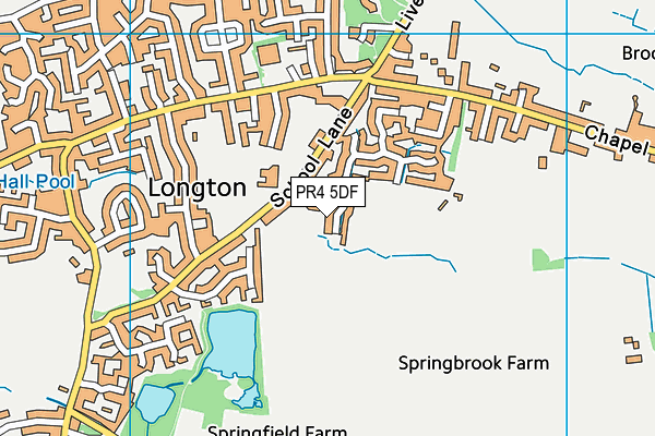 PR4 5DF map - OS VectorMap District (Ordnance Survey)