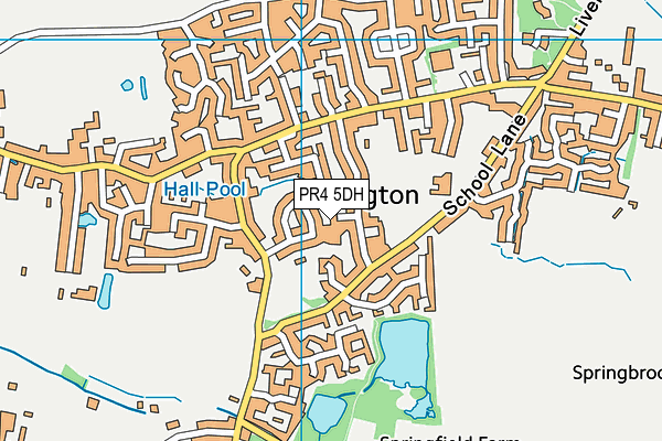PR4 5DH map - OS VectorMap District (Ordnance Survey)