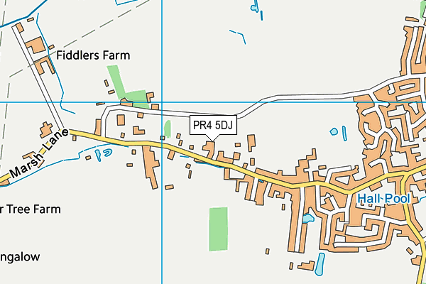 PR4 5DJ map - OS VectorMap District (Ordnance Survey)