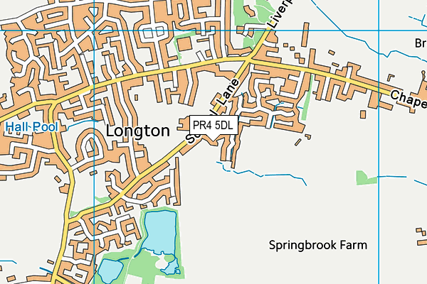 PR4 5DL map - OS VectorMap District (Ordnance Survey)