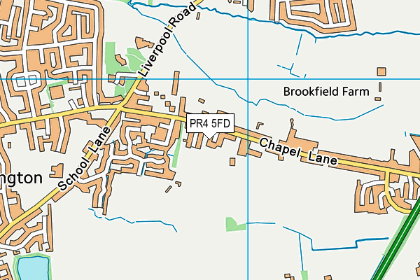 PR4 5FD map - OS VectorMap District (Ordnance Survey)