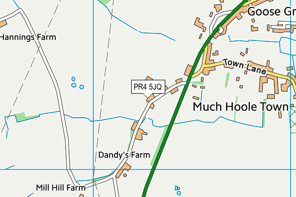 Hoole St Michael CofE Primary School map (PR4 5JQ) - OS VectorMap District (Ordnance Survey)