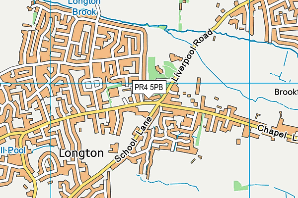 PR4 5PB map - OS VectorMap District (Ordnance Survey)