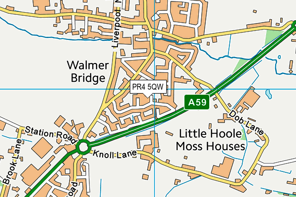 PR4 5QW map - OS VectorMap District (Ordnance Survey)