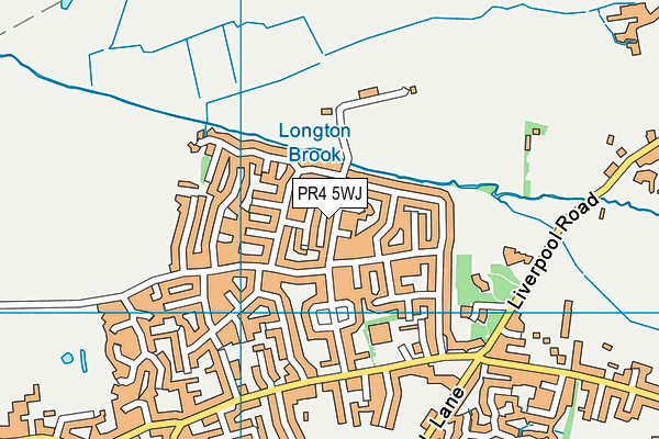 PR4 5WJ map - OS VectorMap District (Ordnance Survey)