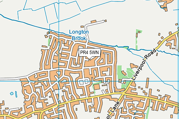 PR4 5WN map - OS VectorMap District (Ordnance Survey)