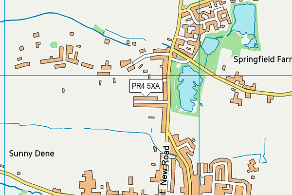 PR4 5XA map - OS VectorMap District (Ordnance Survey)
