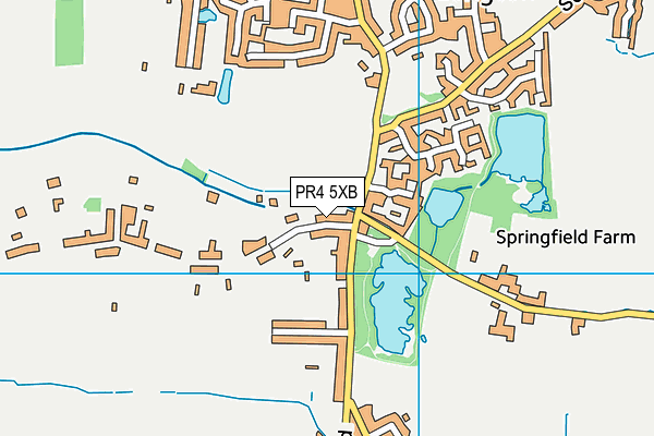 PR4 5XB map - OS VectorMap District (Ordnance Survey)