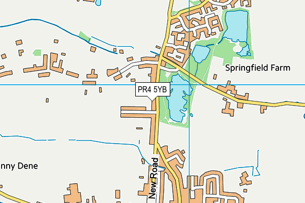 PR4 5YB map - OS VectorMap District (Ordnance Survey)