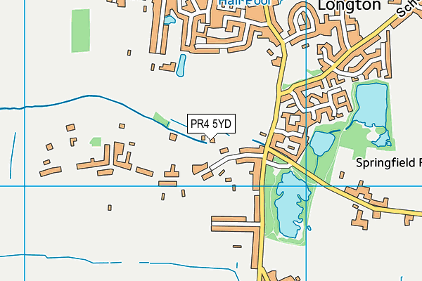 PR4 5YD map - OS VectorMap District (Ordnance Survey)