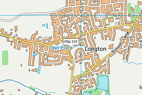 PR4 5YF map - OS VectorMap District (Ordnance Survey)