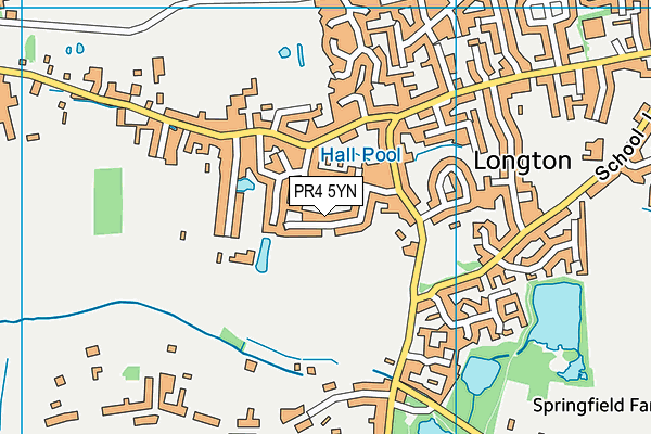 PR4 5YN map - OS VectorMap District (Ordnance Survey)
